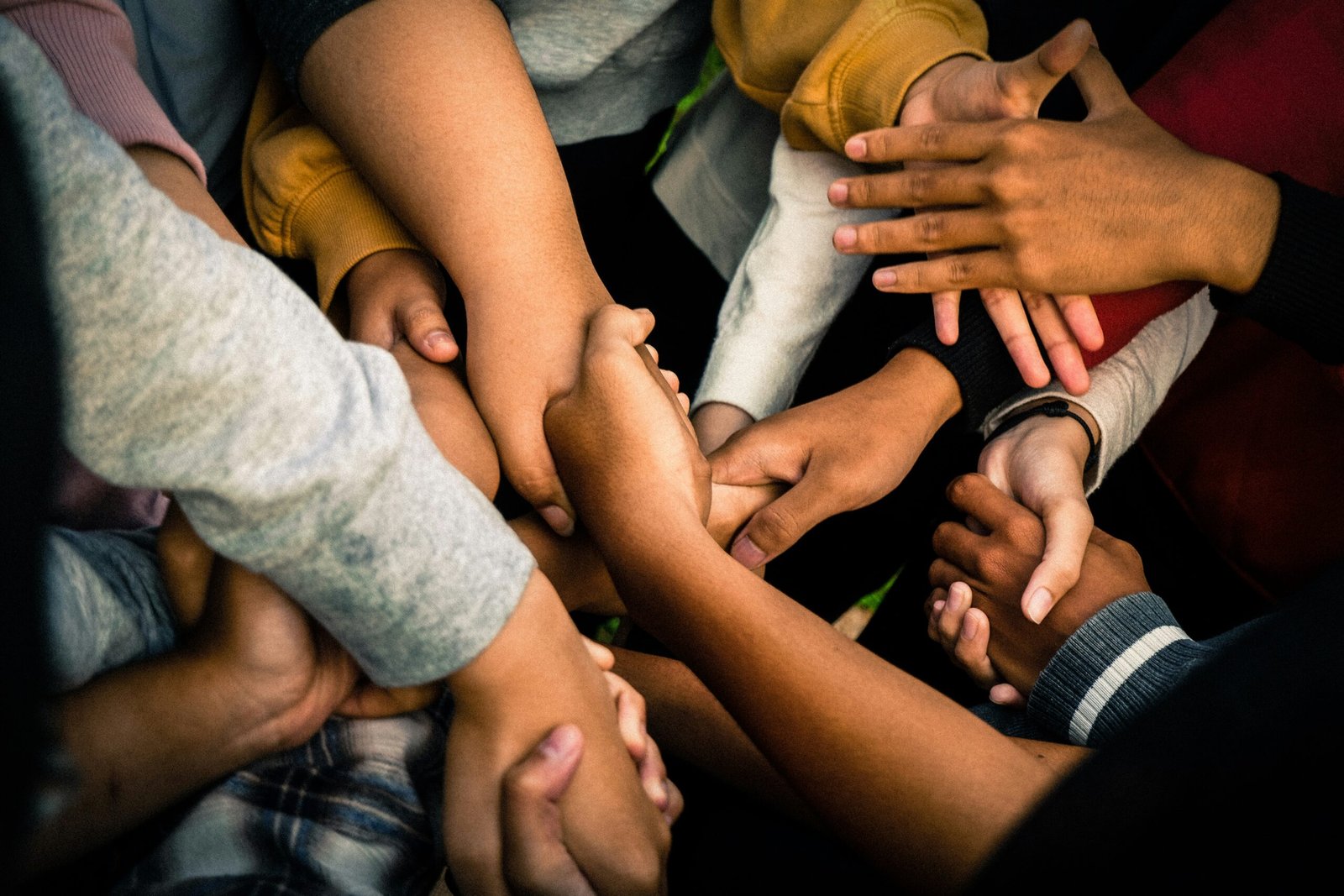 Lots of hands holding